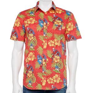NWT Star Wars Men Hawaiian Tropical Tiki Shirt Baby Yoda Grogu Child Mandalorian